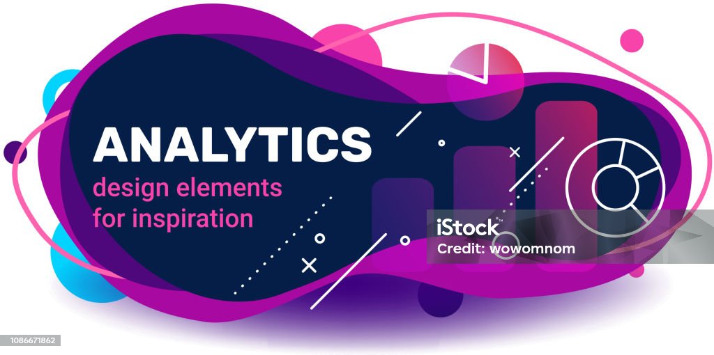 Analytics Design Ideas Vector Creative Analytics Template Design With Abstract Shape Text And ...