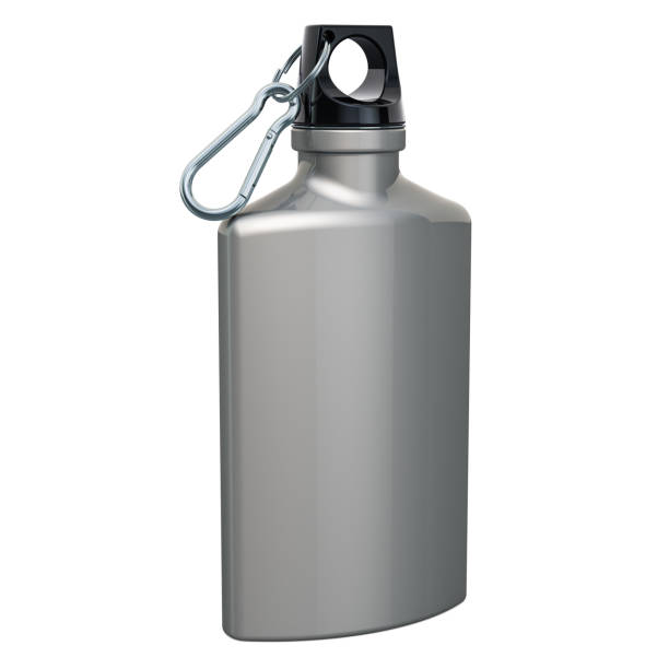 istock Military Metal Canteen, 3D rendering  isolated on white background 1086680034