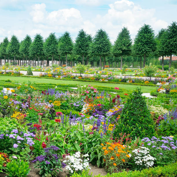 istock Exquisite flower bed in a public park. 1086689818