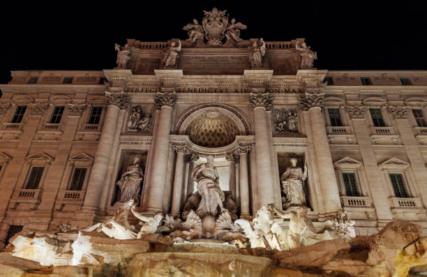 istock Trevi fountain at night 1086693674