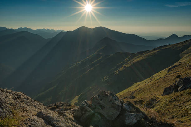 istock Sunset in High Tatra with direct sun rays, Kasprowy wierch, Poland 1086695516