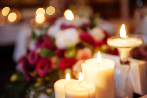 istock A blurred picture of candles burning 1086698082