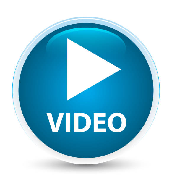 視頻特殊的優質藍色圓形按鈕 - prime video 幅插畫檔、美工圖案、卡通及圖標