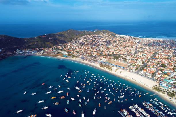 Aerial view of Arraial do Cabo beach, Brazil Aerial view of Arraial do Cabo beach, Brazil arraial do cabo stock pictures, royalty-free photos & images