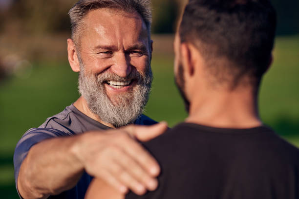 istock The father and son standing together 1086701472