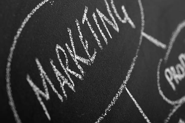 istock Marketing diagram on a blackboard 108671098