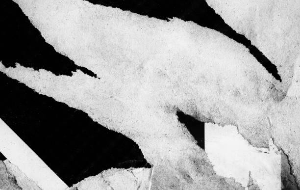 istock Blank white black old ripped torn paper crumpled creased posters grunge textures backdrop backgrounds placard 1086725234