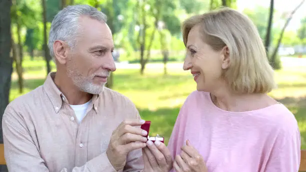 Old man proposes marriage to lady, renewal of oath on golden wedding anniversary