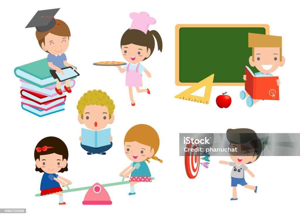 Ilustración de Conjunto De Niños De La Escuela En El Concepto De Educación Niños De Dibujos Animados Feliz En Clase Niños Jugando Y El Estilo De Vida El Niño Ir A La Ilustración de Conjunto De Niños De La Escuela En El Concepto De Educación Niños De Dibujos Animados Feliz En Clase Niños Jugando Y El Estilo De Vida El Niño Ir A La