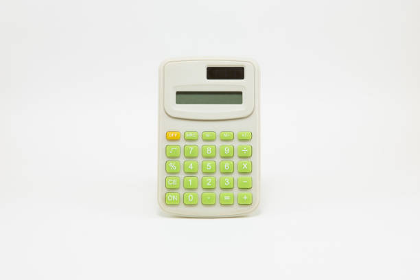 istock A small bright color calculator on a white background 1086739970
