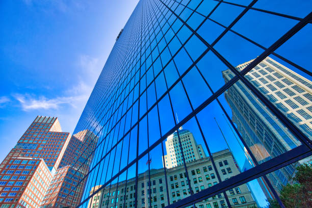 Boston, Famous Copley Square and city skyline