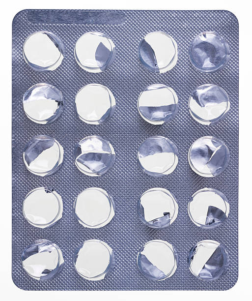 таблетка блистерную упаковку - pill container стоковые фото и изображения