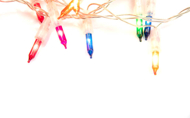 istock Christmas lights ornaments isolated on white background 1086758732