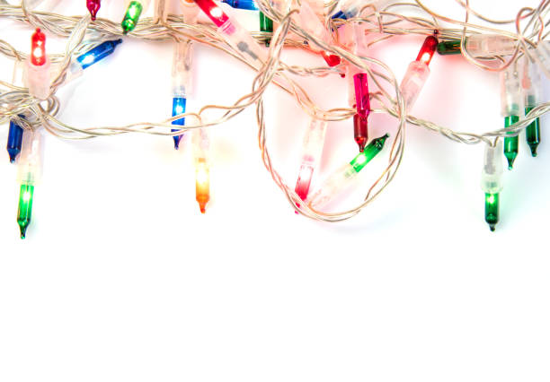 istock Christmas lights ornaments isolated on white background 1086760110