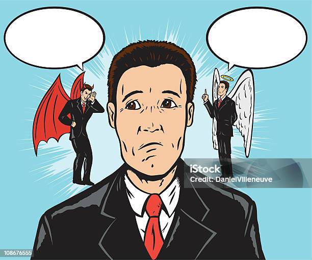 The Devil Made Me Do It Stock Illustration - Download Image Now - Devil, Angel, Animal Body Part