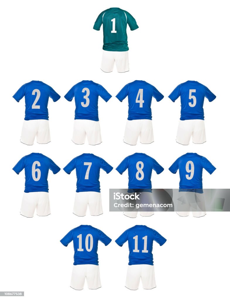 Blue Fußball-shirts - Lizenzfrei Sporttrikot Stock-Foto