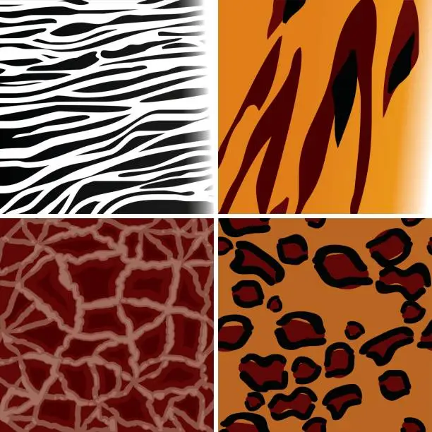 Vector illustration of African Animal Patterns