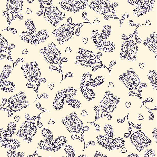 Floral seamless pattern vector art illustration