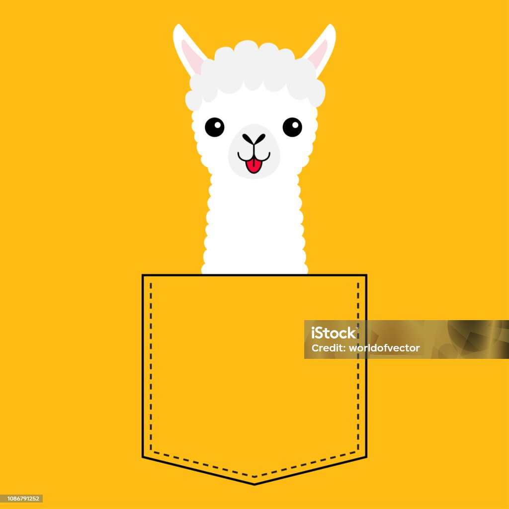 Llama Alpaca Mặt Đầu Trong Túi Động Vật Hoạt Hình Dễ Thương Nhân ...