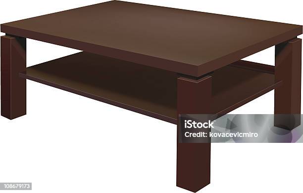 Living Room Table Stock Illustration - Download Image Now - Clip Art, Coffee Table, Color Image