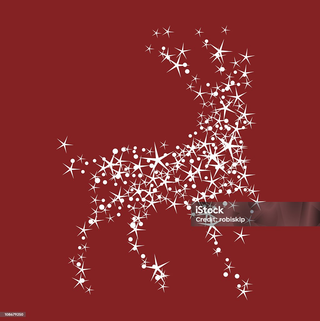 Magic reindeer Holiday background with magic christmas reindeer Animal stock vector