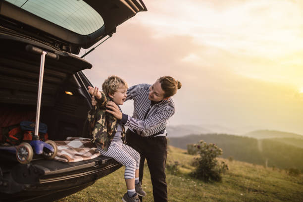 istock Mother and son on the road trip 1086797394