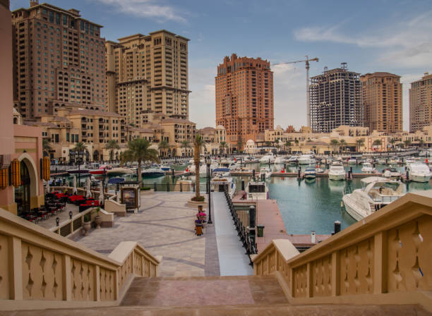 istock architectural style of the Pearl Qatar 1086812254