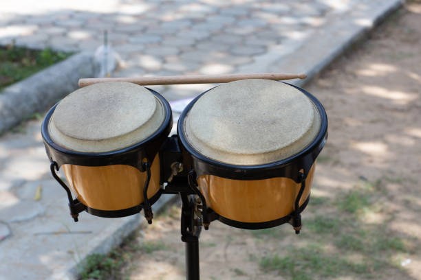Selective focus on a bass drum pedal