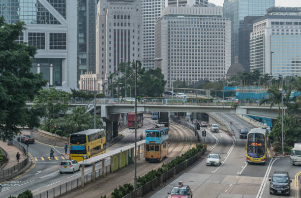 istock Traffic in a busy modern city 1086821396