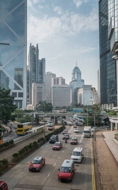 istock Traffic in a busy modern city 1086821422