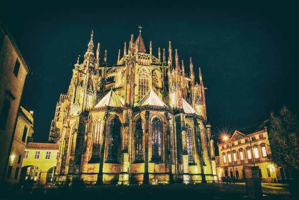 St. Vitus Cathedral in Prague, Czech republic, analog filter
