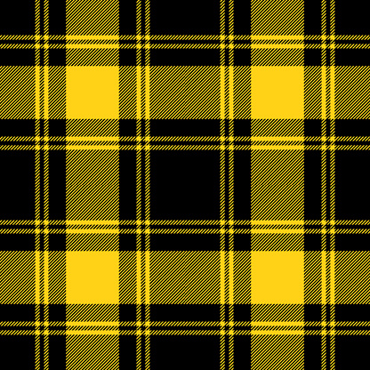 Black And Yellow Tartan Plaid Seamless Pattern Background Stock  Illustration - Download Image Now - iStock