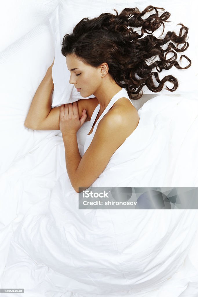 Sleeping babe Portrait of a young girl sleeping Sleeping Stock Photo