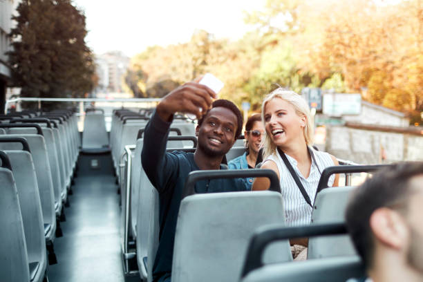 istock Open Top Bus Tour In The City 1086839438