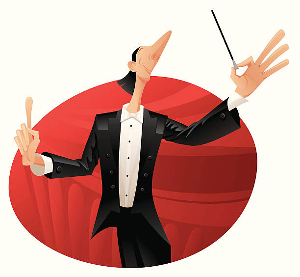 conductor - dirigent stock-grafiken, -clipart, -cartoons und -symbole