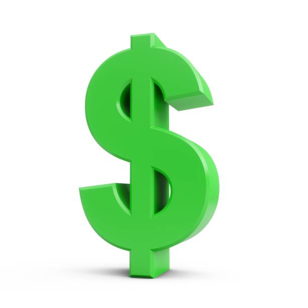 istock 3D Rendering Green Dollar Sign isolated on white background 1086843130