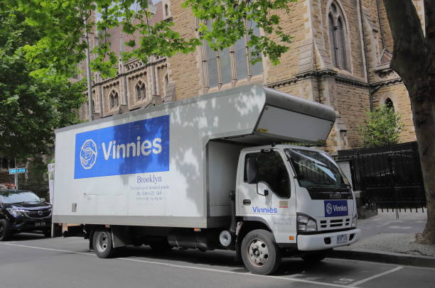 organizzazione benefica vinnies melbourne australia - victoria state melbourne australia church foto e immagini stock