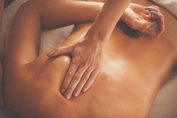 istock Woman receiving deep tissue massage at spa 1086852540