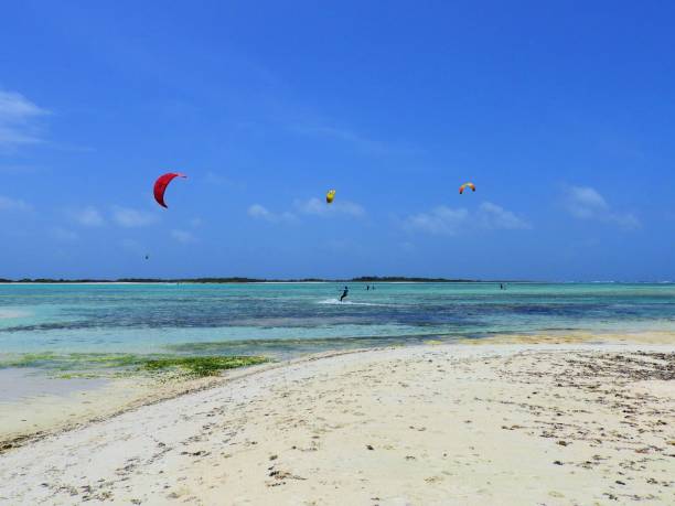 istock Kite surfing and wind surfing in Los Roques, Venezuela 1086859518