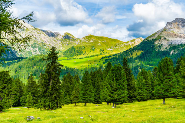 istock Sunset in Dolomites Alps - Furchetta mountains range 1086861878