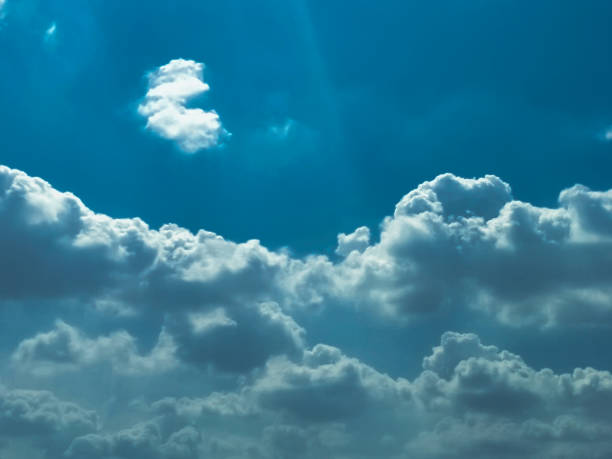 istock Blue sky with clouds background and sunrise 1086862140