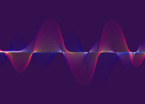 harmonisches spektrum schallwellen - wave music sound backgrounds stock-grafiken, -clipart, -cartoons und -symbole