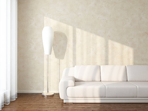 moderno interior con luz del sol - wenge fotografías e imágenes de stock