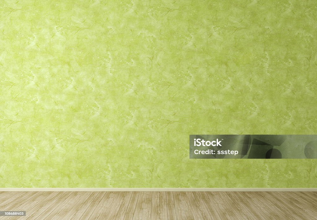 Sala vazia com parede verde - Royalty-free Parede Foto de stock