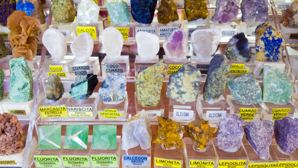 istock collection of different half gemstones - semi precious gems - with names 1086889988