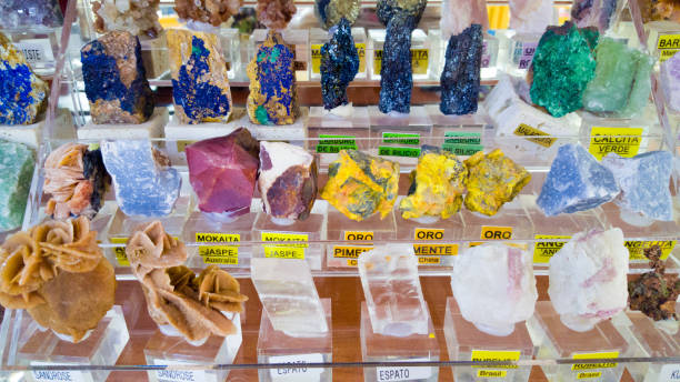 istock collection of different half gemstones - semi precious gems - with names 1086890048