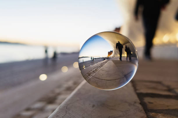 Prachuap Khiri Khan, Thailand - September 22, 2019: Panoramic view of Khao Chong Krachok, located on the edge of Prachuap Bay, is popular with visitors looking at the sea and the city of Prachuap through the glass ball