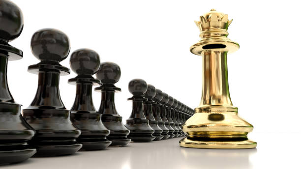 istock competitive advantage qween leader pioneer black soldiers line - 3d rendering 1086914038