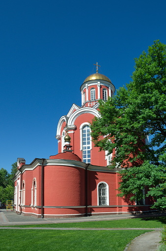 The Church of the Annunciation in Petrovsky Park in Moscow, Russia