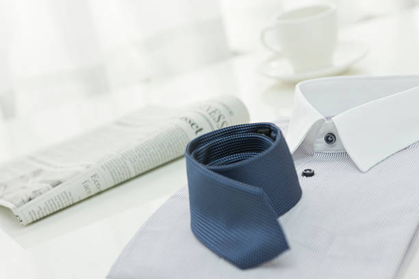 istock Shirt and necktie on table 108691645